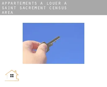 Appartements à louer à  Saint-Sacrement (census area)