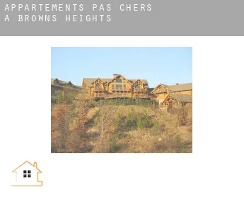 Appartements pas chers à  Browns Heights