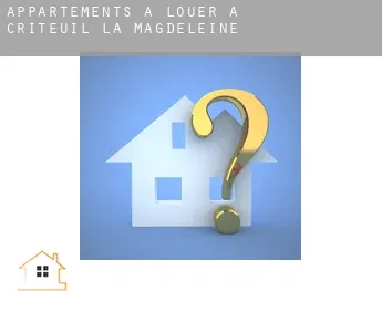 Appartements à louer à  Criteuil-la-Magdeleine